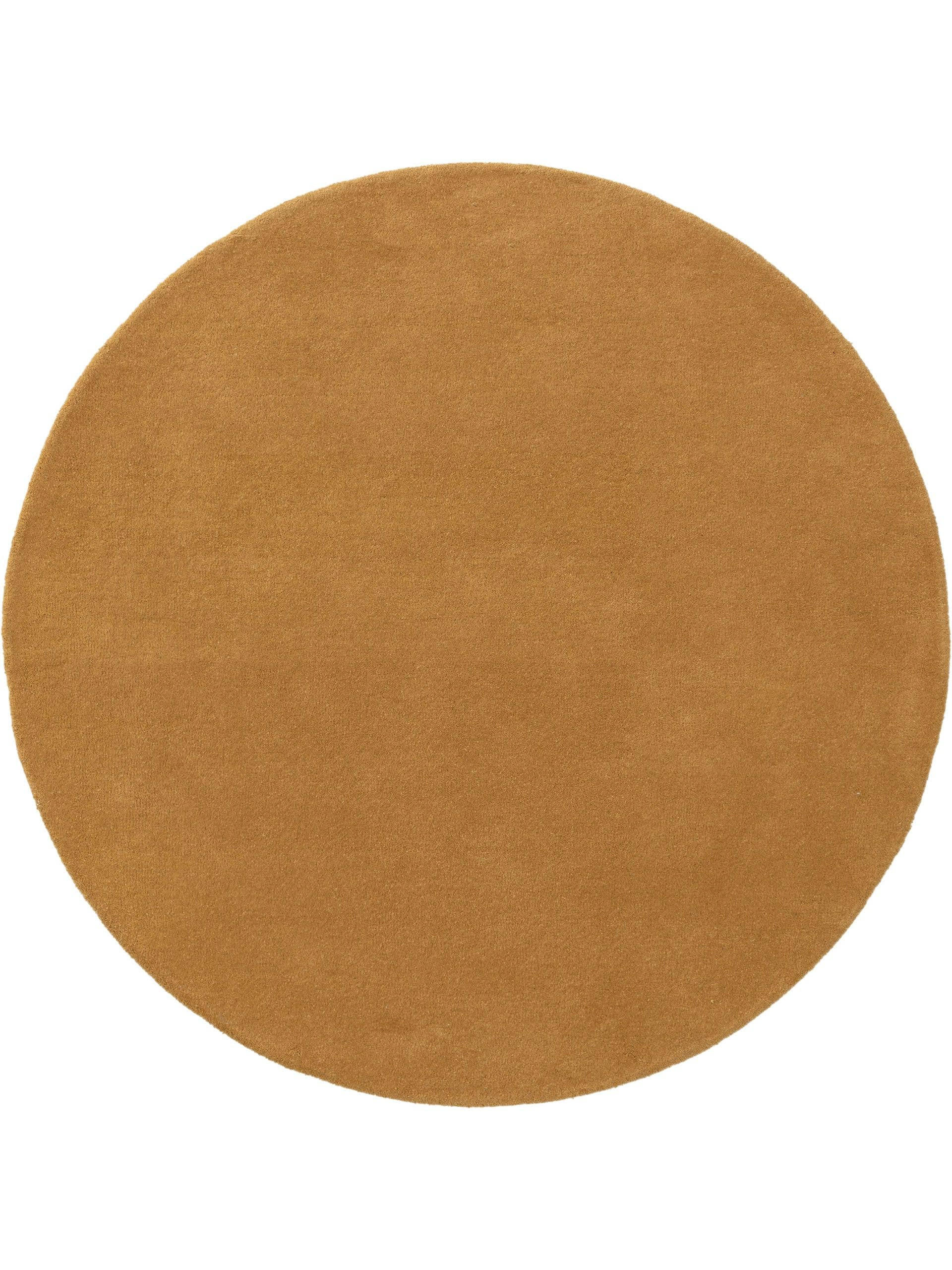 WOLLTEPPICH rund Bent Gelb ø 150 cm rund - Gelb, Textil (150/150cm) - benuta Nest