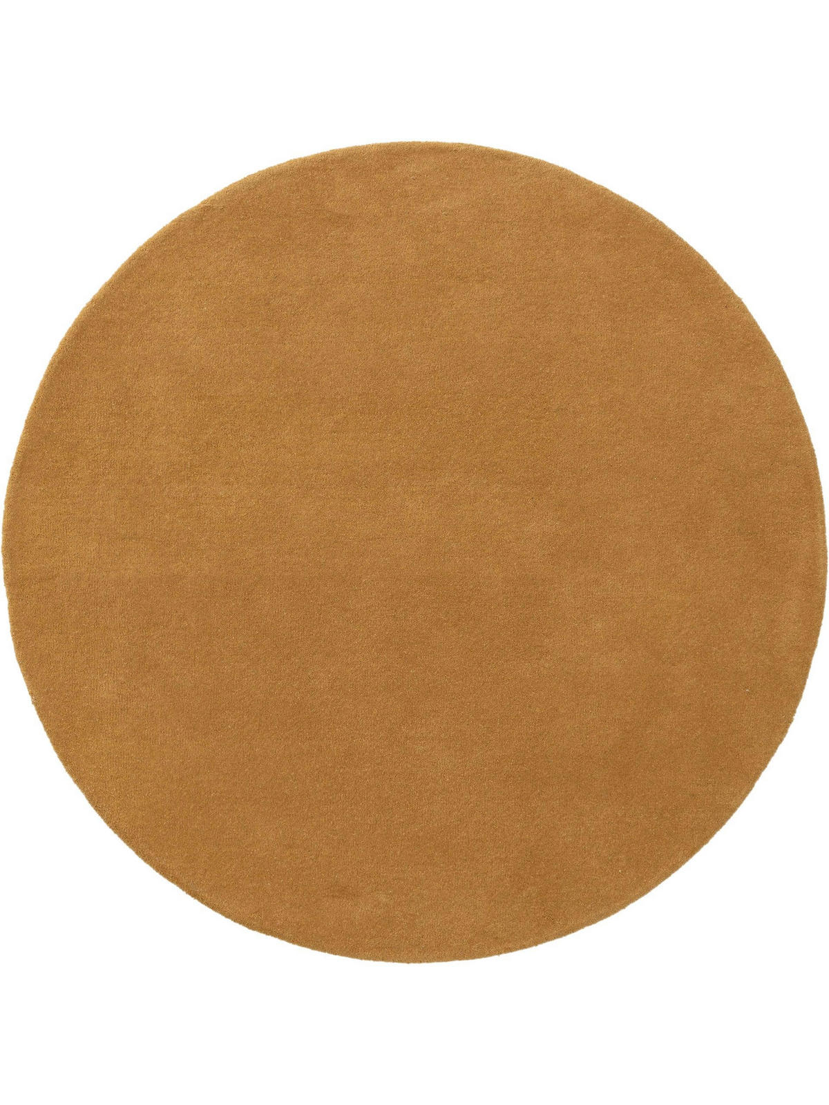 WOLLTEPPICH rund Bent Gelb ø 150 cm rund - Gelb, Textil (150/150cm) - benuta Nest