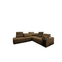 ECKSOFA Mindy IX Mit Schlaffunktion, Verstellbarer Rückenlehne Stoff Verita Braun Links - Braun, Holz (288/300cm) - Kaiser Möbel