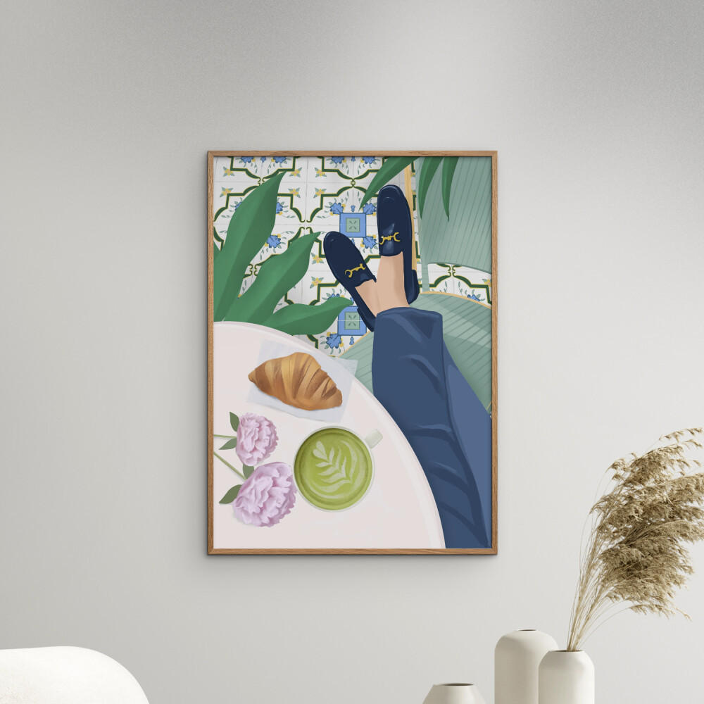 POSTER Petra Lizde - Cafe - Naturfarben, Papier (50/70/0.1cm) - Poster&Frame