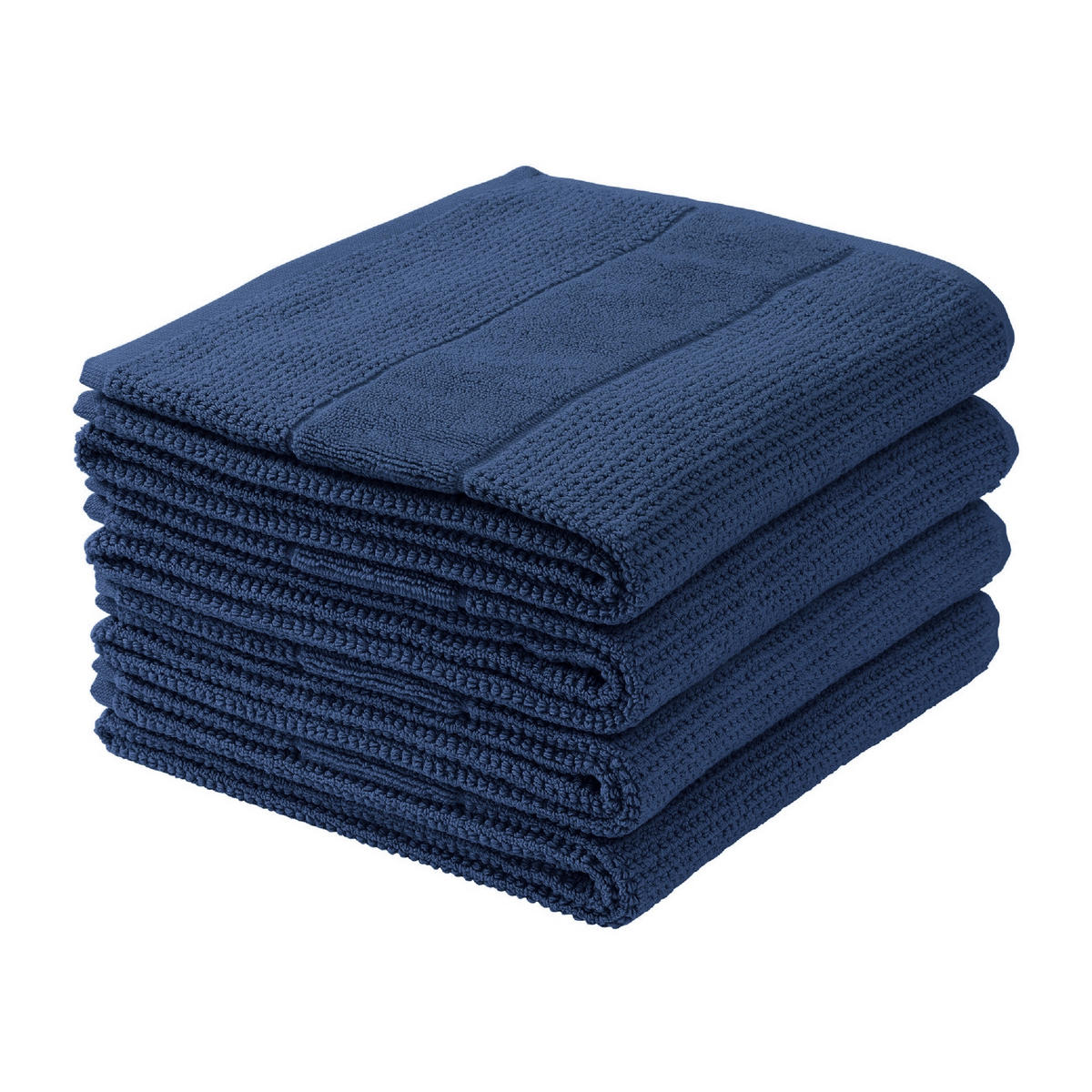 HANDTUCHSET Turin - 4-teilig - 50 x 100 cm - Dunkelblau - Dunkelblau, Textil (50/100cm) - SCHIESSER