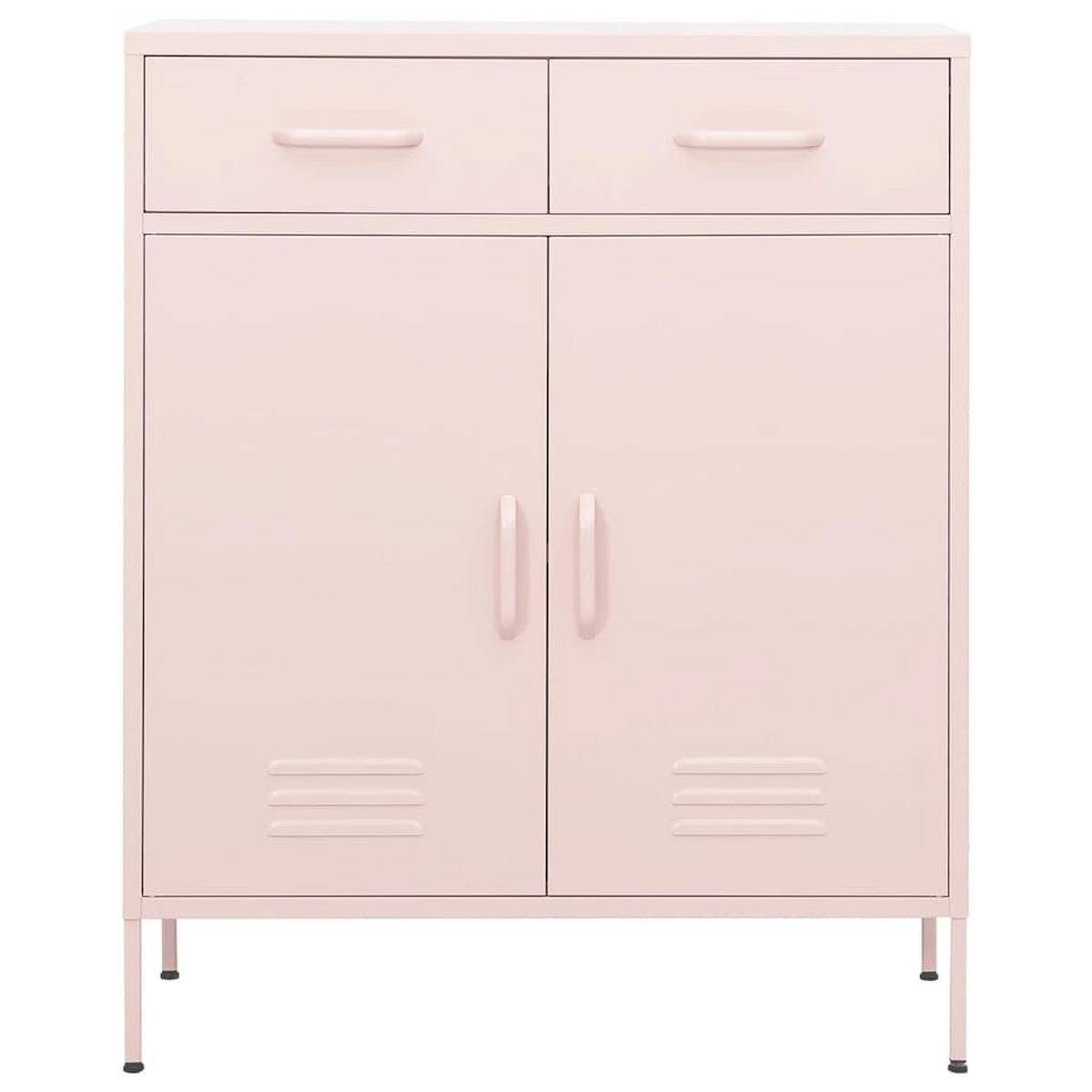 LAGERSCHRANK Rosa 80/35/101,5 Cm Stahl - Rosa, Metall (35/101.5/80cm) - vidaXL
