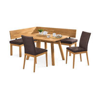 ECKBANKGRUPPE Modern Danny 1 für 7 Personen Massivholz Wildeiche/Braun - Wildeiche/Braun, Holz (155/85/194cm) - 58aufmkessel