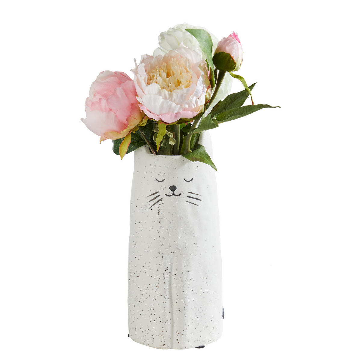 VASE Gato Katze 26 cm - Weiß, Keramik (26cm) - Butlers