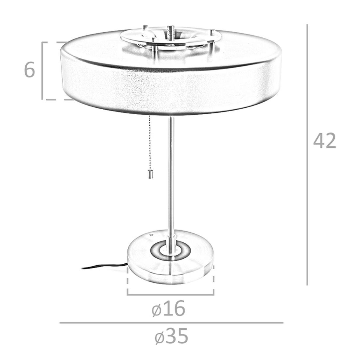 TISCHLEUCHTE Tischleuchte aus vergoldetem Aluminium und schwarzem Aluminium Ø35/42 cm - Goldfarben/Schwarz, Metall (35/35/42cm) - ANGEL CERDA