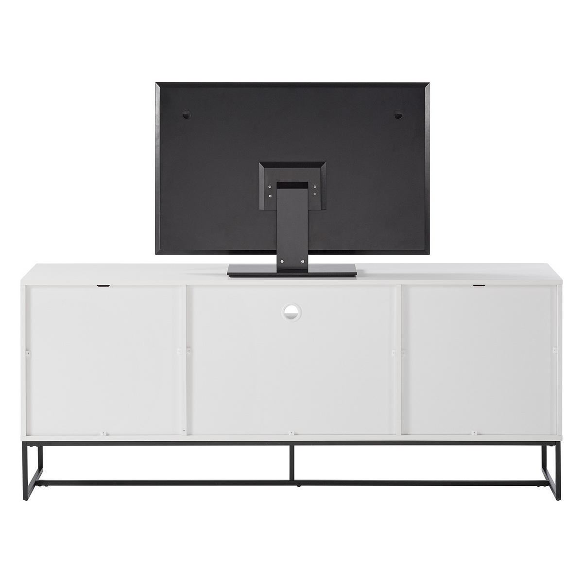 TV-LOWBOARD - Schwarz/Weiß, Holzwerkstoff (165/67/40cm) - home24