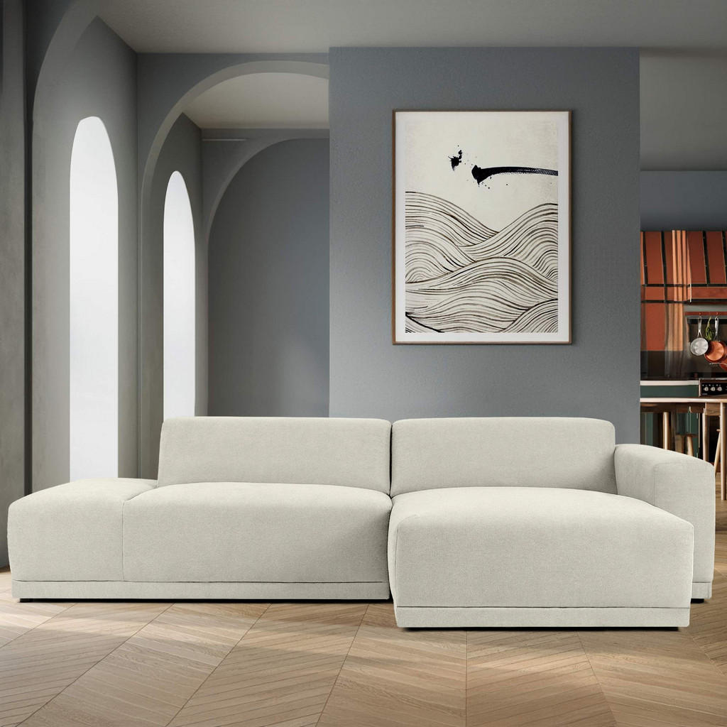Thumbnail - Konsimo® Ecksofa, Creme, Textil, 5-Sitzer, L-Form,L-Form, 280x160 cm, Wohnzimmer, Sofas & Couches, Wohnlandschaften, Eck...