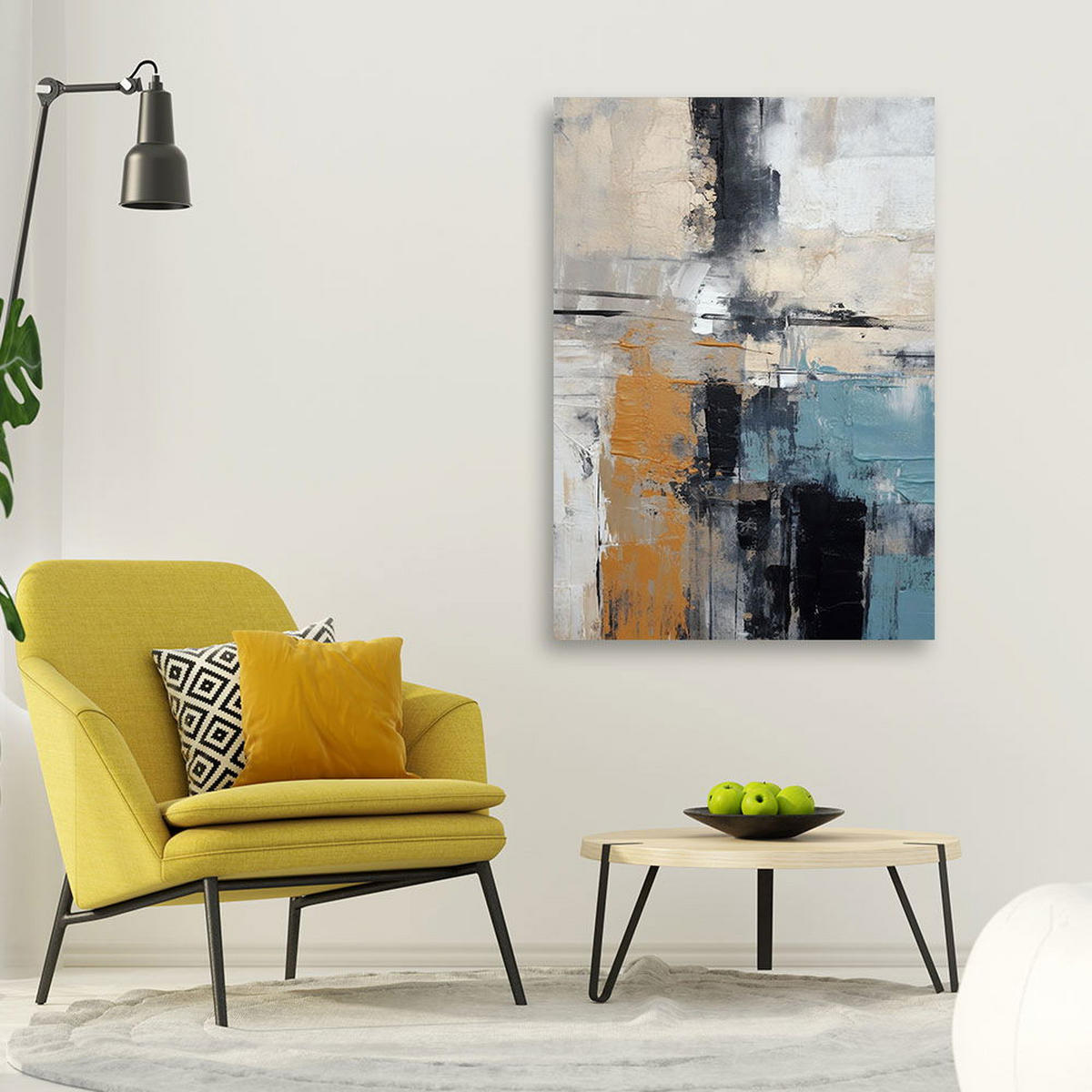 KUNSTDRUCK Gold 40/60 cm - Goldfarben, Textil (40/60cm) - KUNSTLOFT