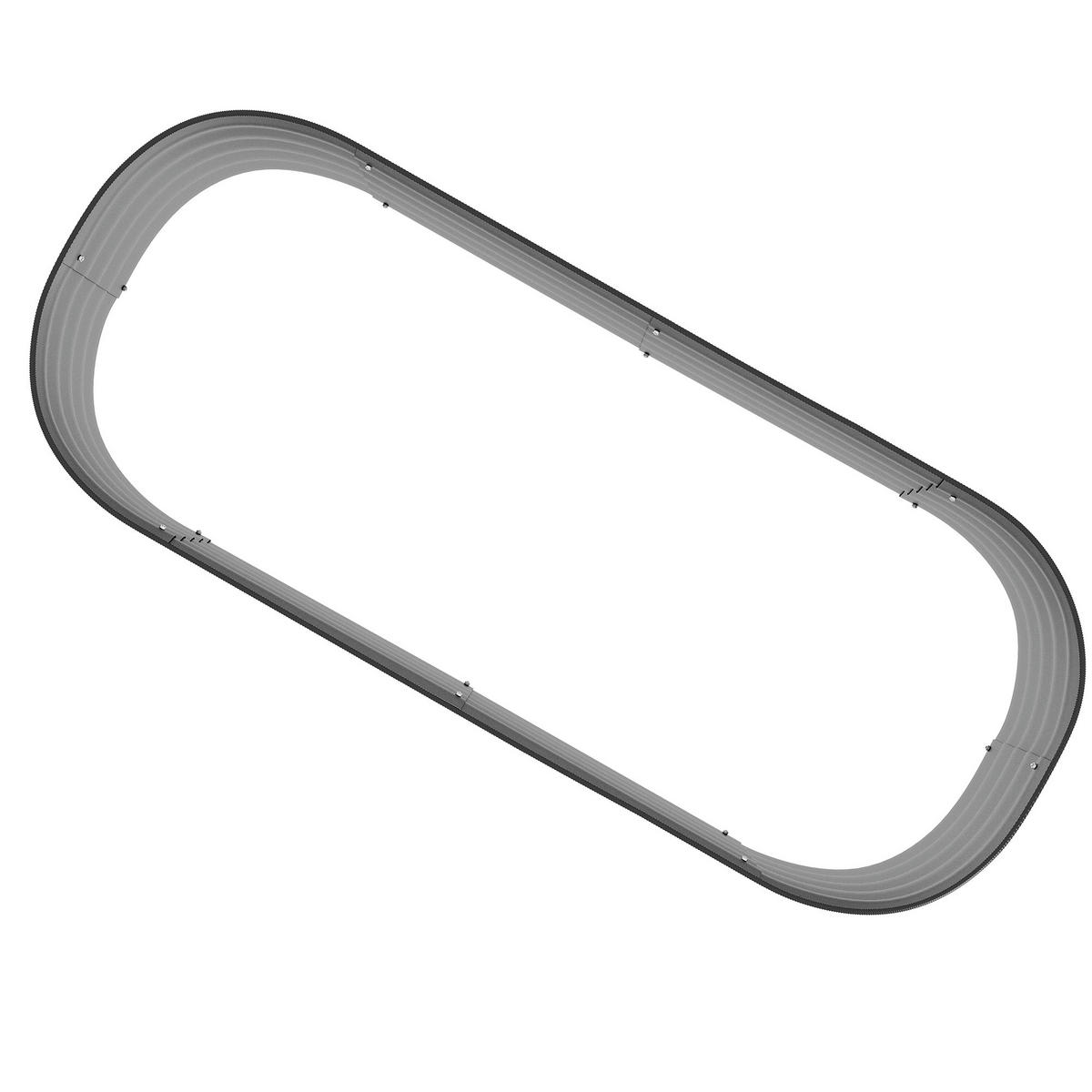 HOCHBEET 150/62/30 cm Silber mit offenem Boden - Silberfarben, Metall (62/30/150cm) - Oxeza