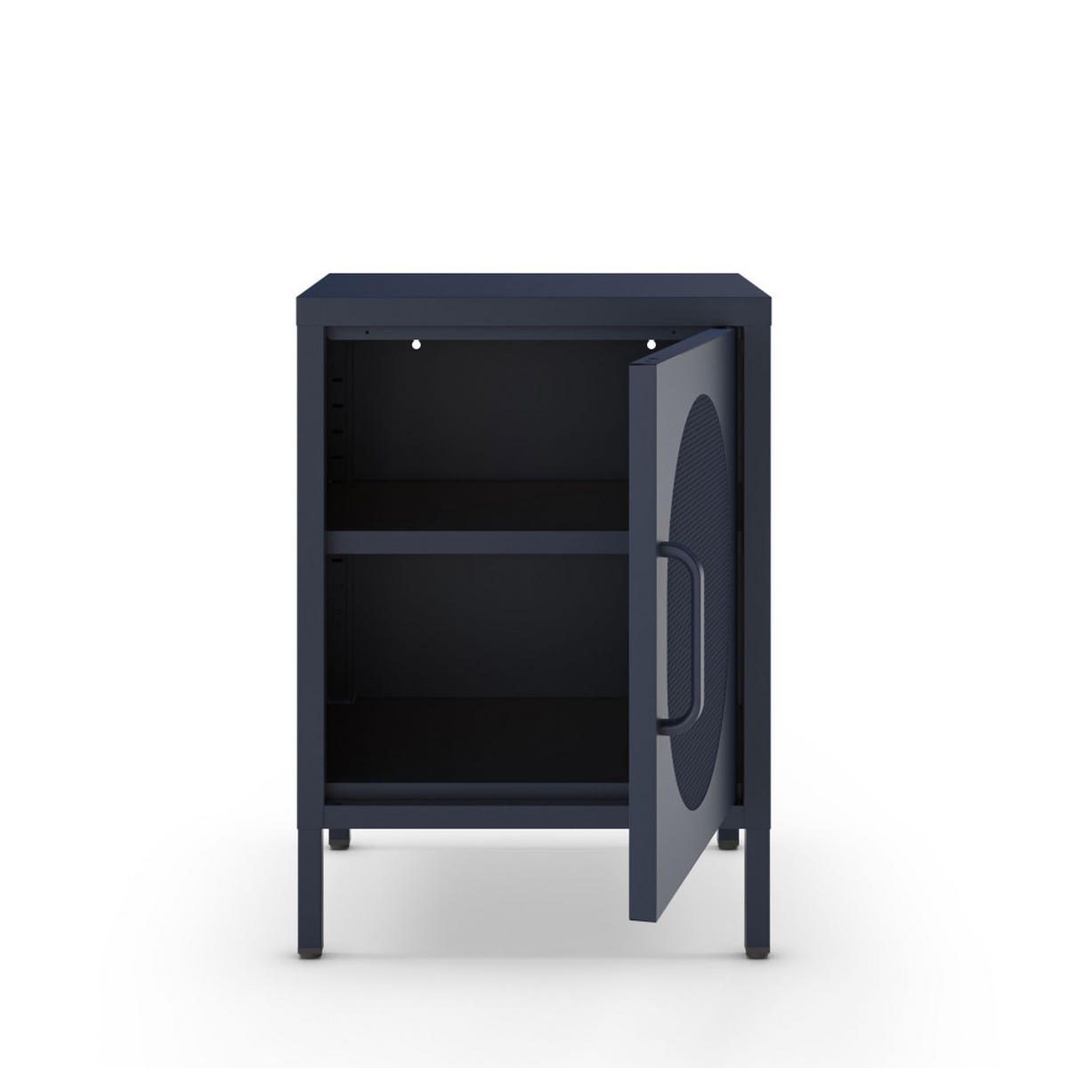 NACHTTISCH Diora Blau 40/35/60 cm - Blau, Metall (35/60/40cm) - Drawer