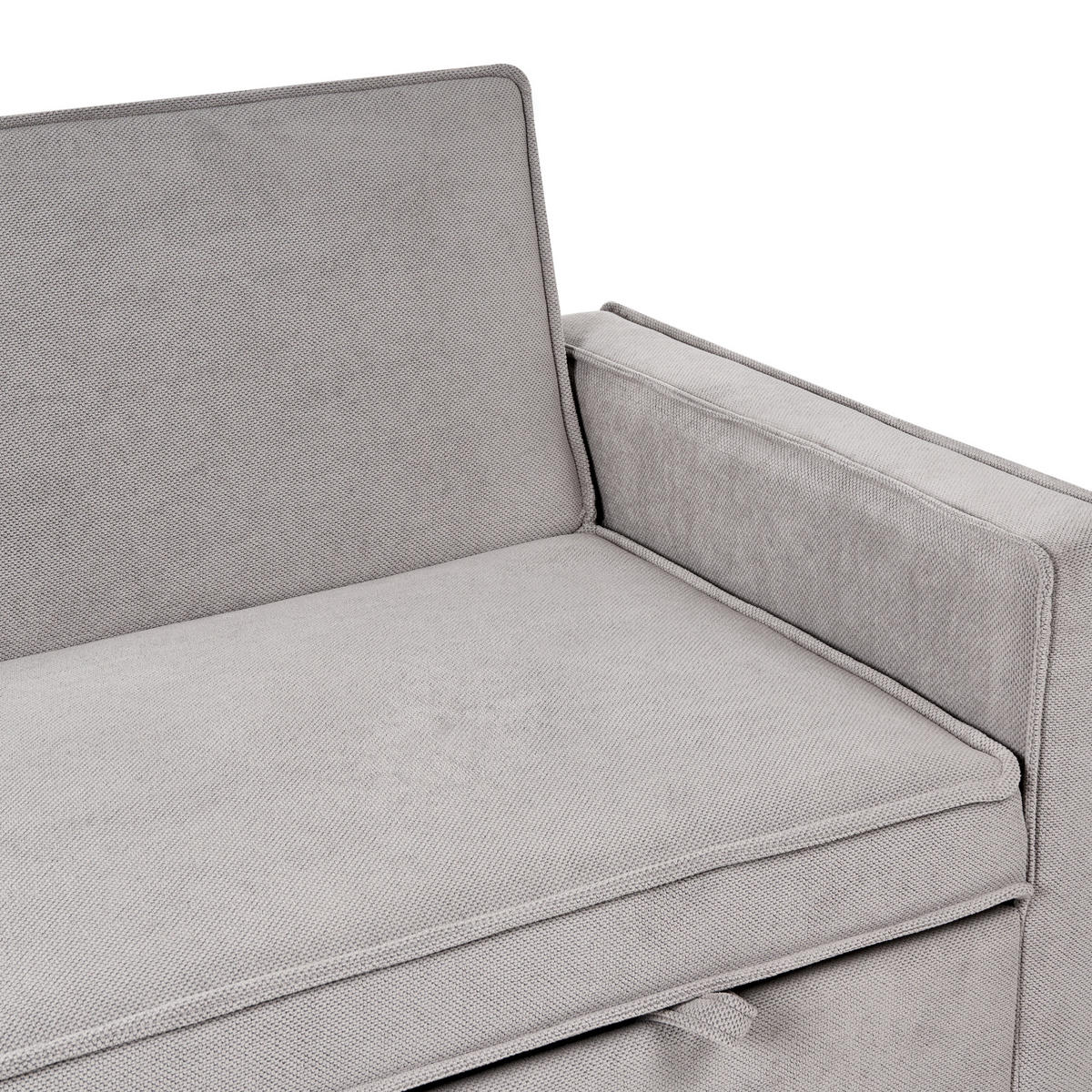 SCHLAFSOFA Stoff Grau Uttela - Dunkelgrau, Textil (172/86/89cm) - Beliani