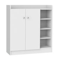 SCHUHSCHRANK, Spanplatte, MDF, Weiß, 83 x 30 x 90 cm - Weiß, Holzwerkstoff (30/90/83cm) - HOMCOM