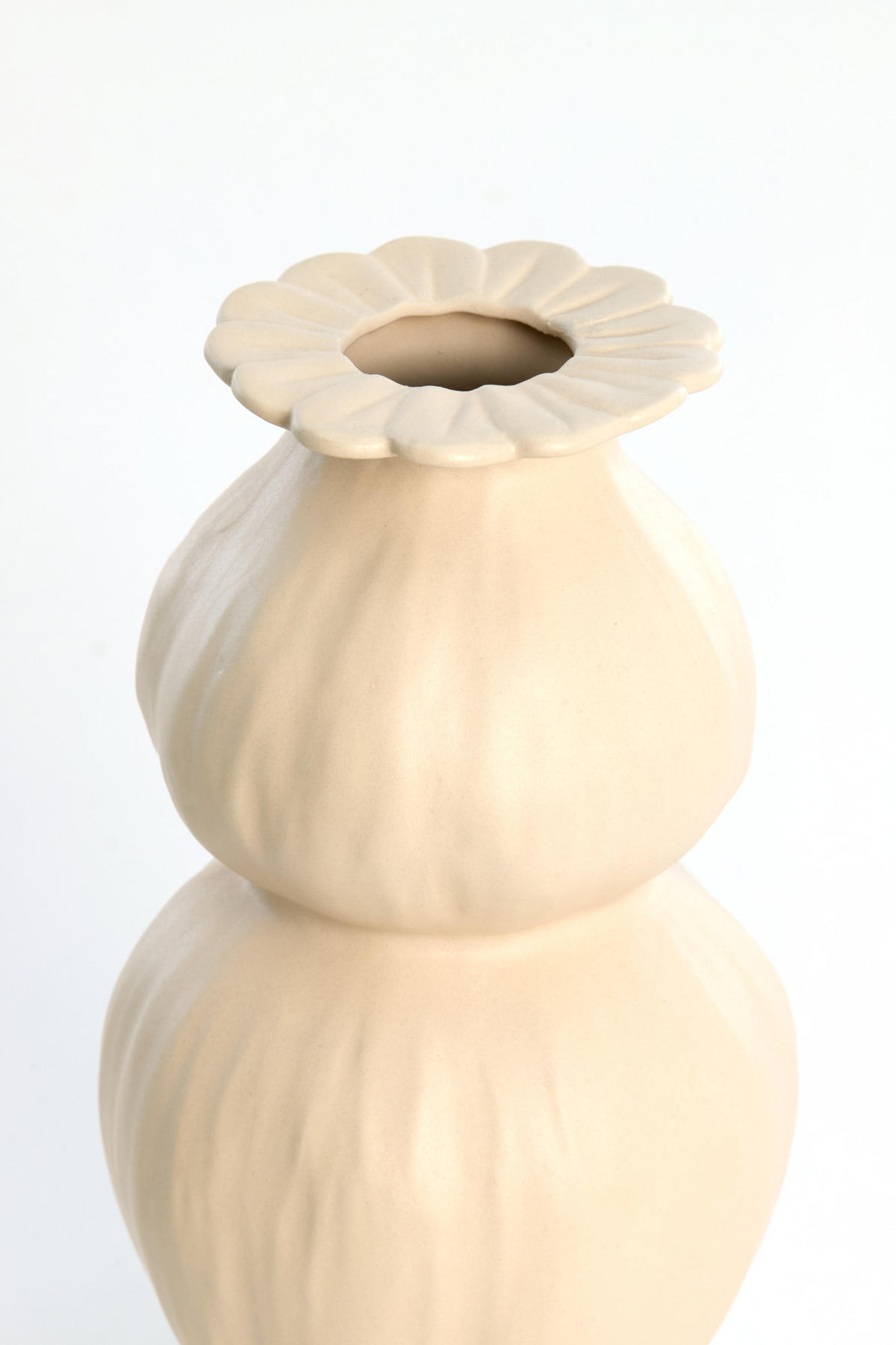 VASE Rewa Weiß Ø16/32 cm - Weiß, Keramik (32cm) - Light & Living
