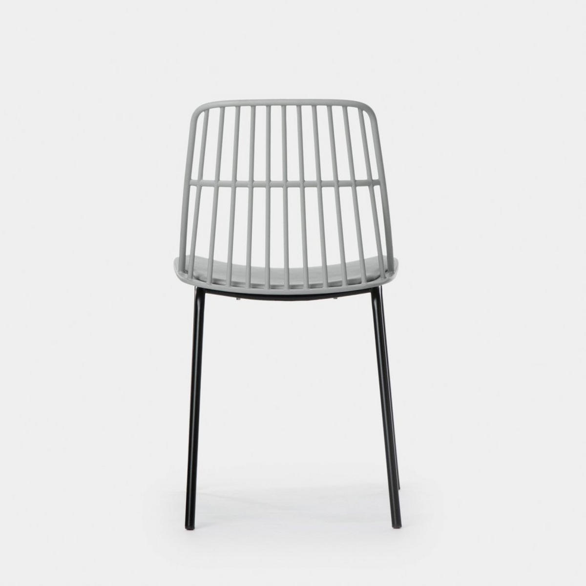 STUHL FÜR DRAUSSEN Erica Grau 45 cm x 82 cm - Grau, Kunststoff (45/82/54cm)