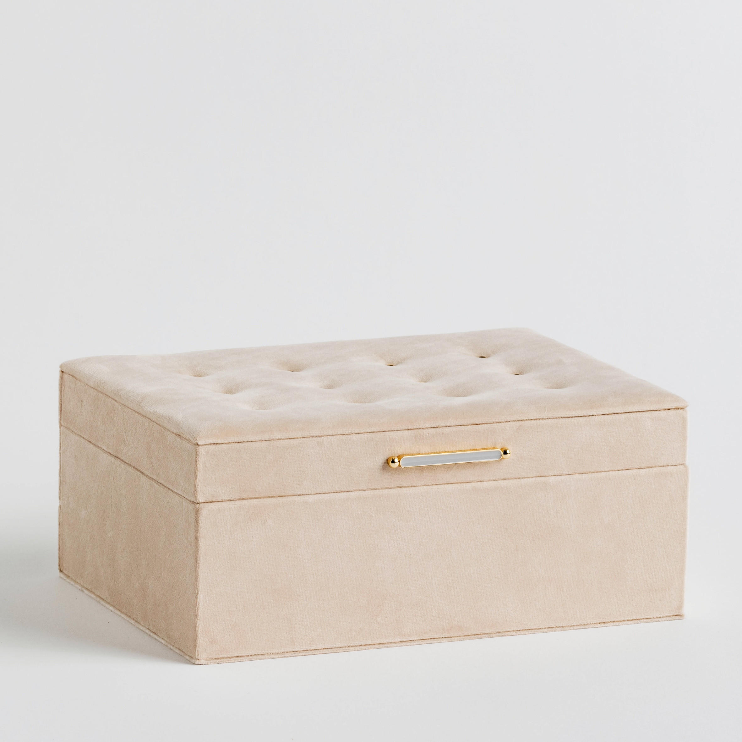 SCHMUCKKÄSTCHEN Nappo - Beige, Textil (17.5/11/24.5cm) - home&you