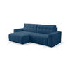 ECKSOFA Masina Blau, Schlafsofa aus Cordstoff - Blau, Holzwerkstoff (245/143cm) - Bettso