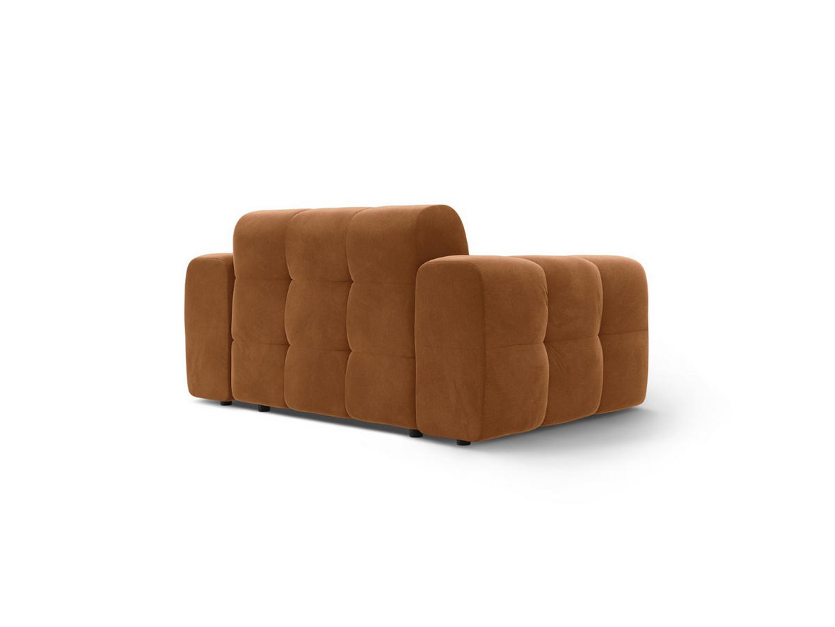 SOFA Kendal aus Samt kamel 2 Sitzplätze - Hellbraun, Textil (156/79/103cm) - Micadoni