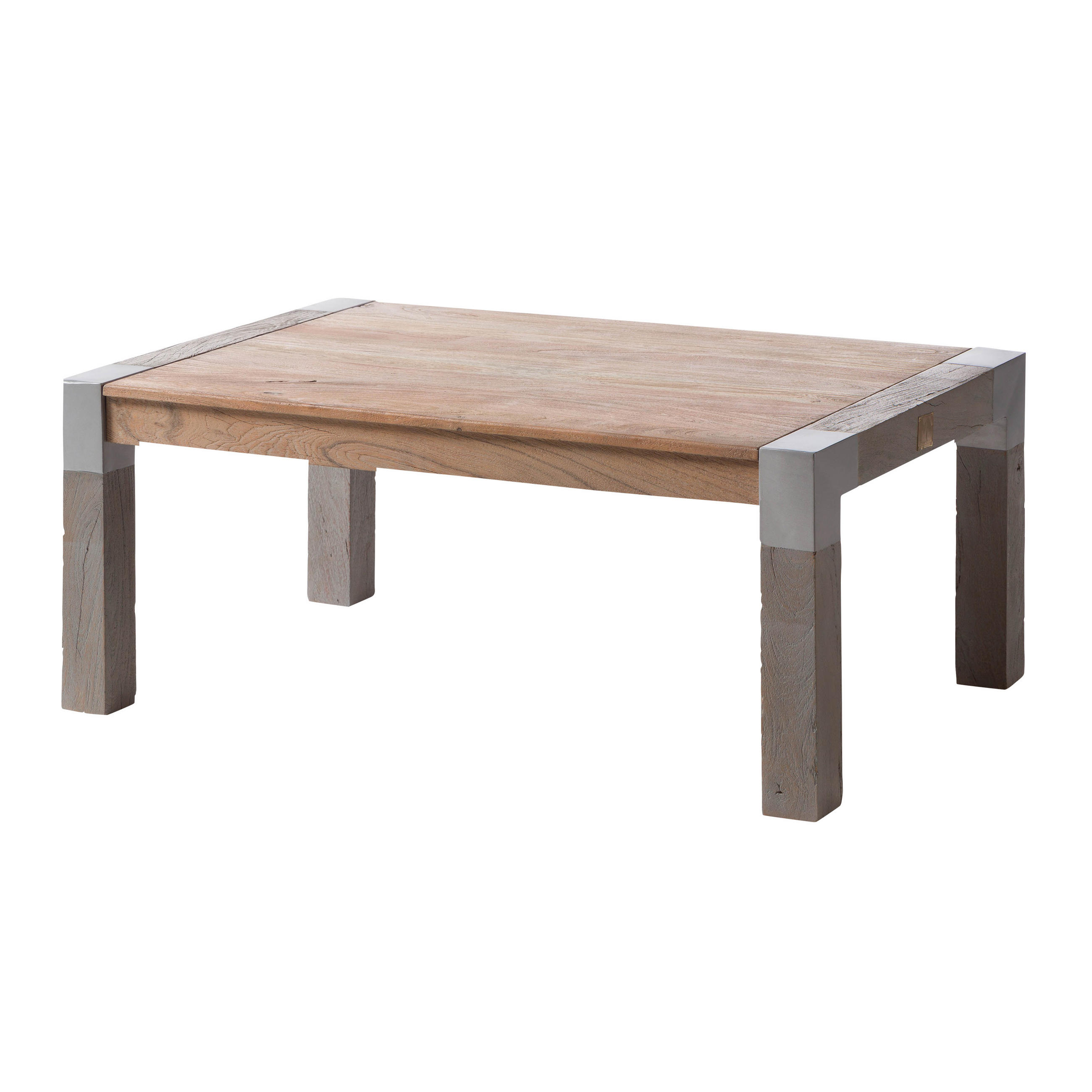 COUCHTISCH Akazie 110x70x45 beige lackiert Amsterdam #118 - Beige, Holz (110/70/45cm) - Massivmoebel24