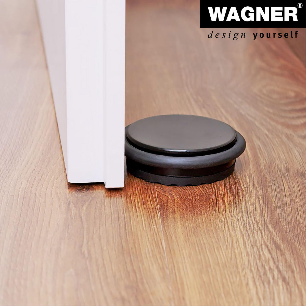 TÜRSTOPPER BIG DISK BLACK EH 5193 - Schwarz, Kunststoff (10/10cm) - WAGNER design yourself