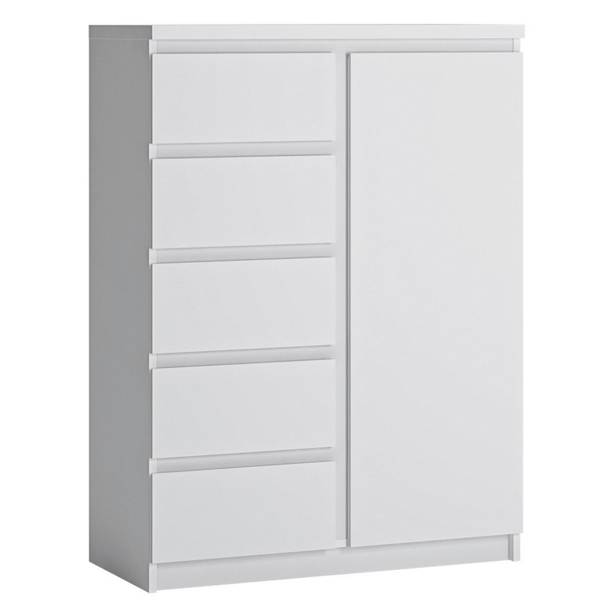 HIGHBOARD Fortaleza-129 - Weiß, Holzwerkstoff (83/114/40cm) - Lomado