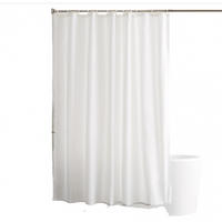 DUSCHVORHANG Weiß wasserdicht schimmelresistent mit Ösen und Haken - Weiß, Textil (180/200cm) - MCBOSON