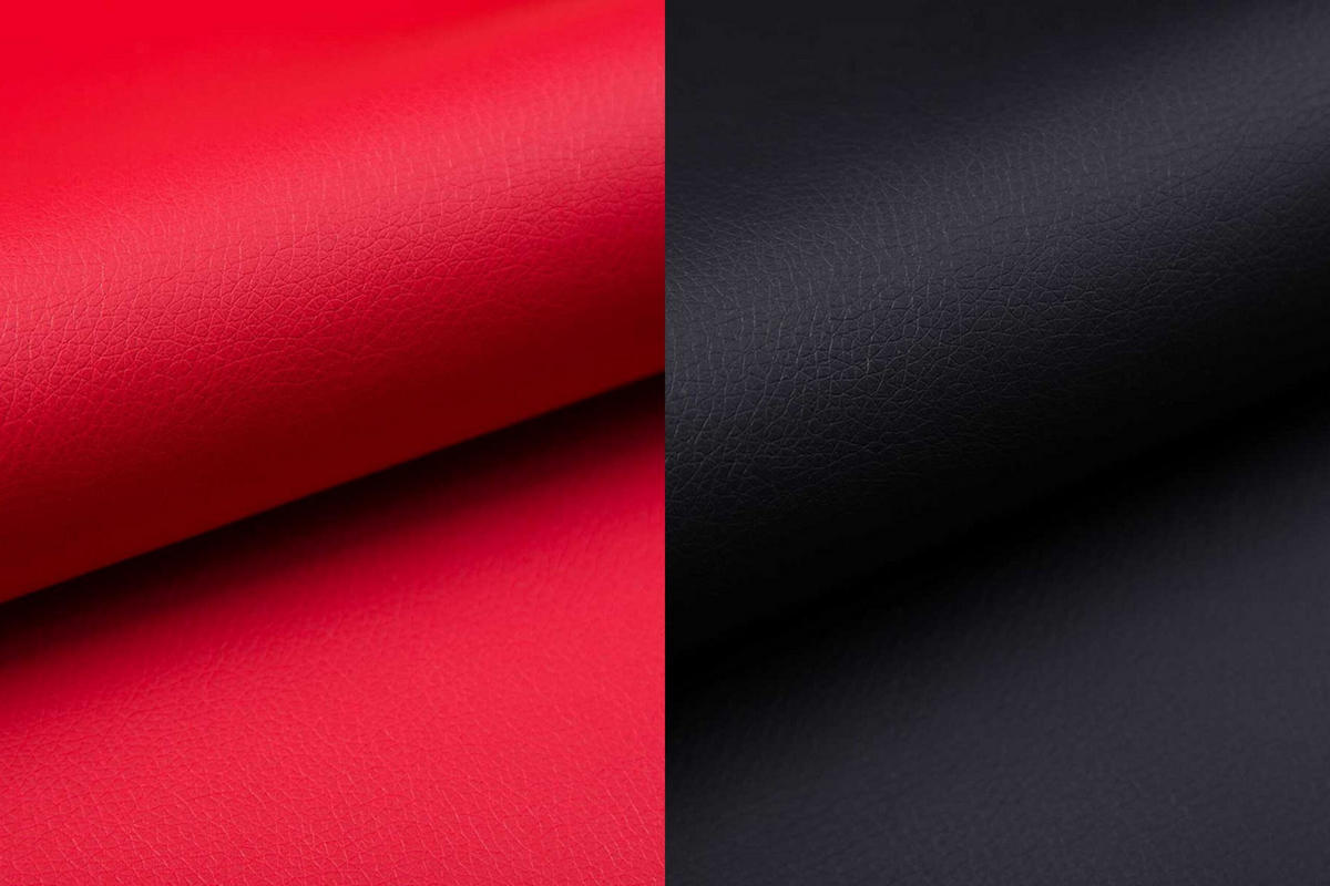 SOFAGARNITUR 3+2+1, Stoff Soft, Schwarz + Rot, Palermo - Schwarz, Holz (198/89/87cm) - Kaiser Möbel