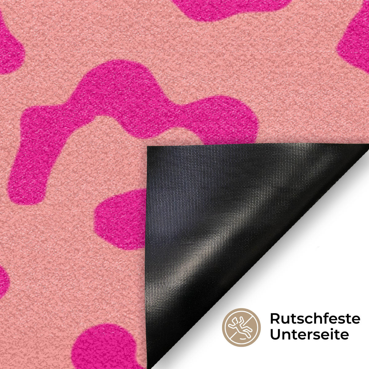 ROHOŽKA Potlač pantera - Ružová - Zvieracia potlač - Minimalistická 90x60 cm - pink, plast (90/60cm) - MuchoWow