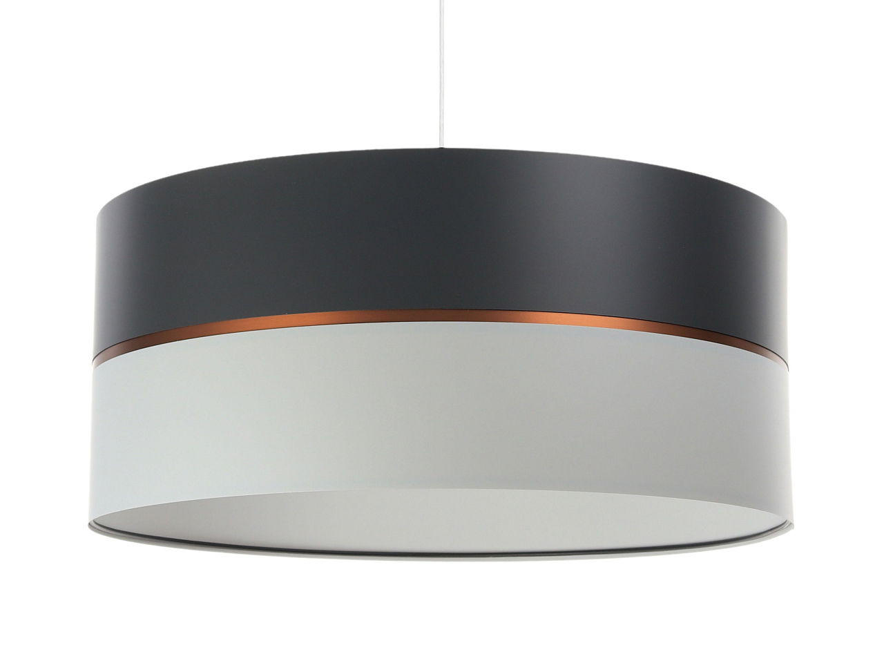 HÄNGELEUCHTE Grau 40/21 cm - Grau/Kupferfarben, Kunststoff (40/0.6/21cm) - ONZENO