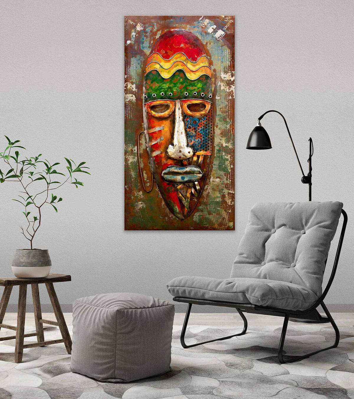 METALLBILD Bunt 120/60 cm - Multicolor, Metall (6/60cm) - KUNSTLOFT