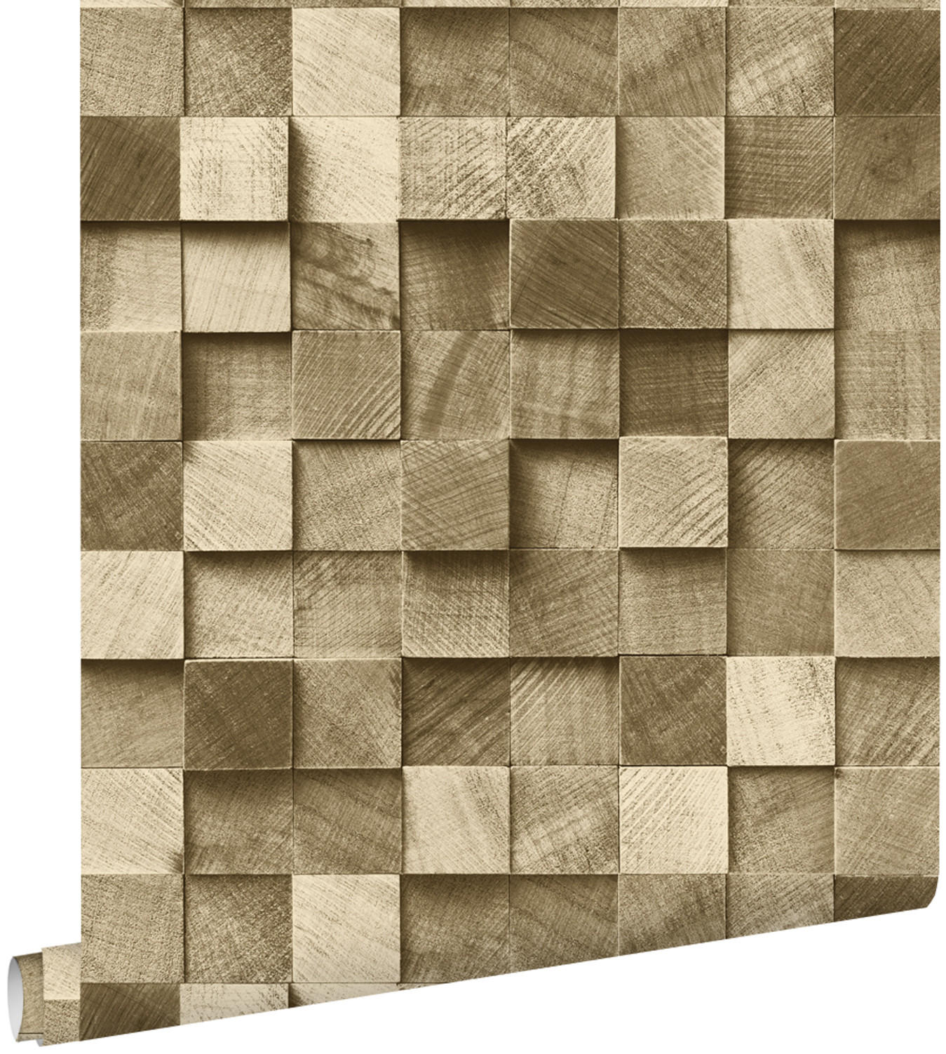 TAPETE 3D Holzoptik 53 cm x 10.05 m - Braun, Papier (53/1000cm) - ESTAhome