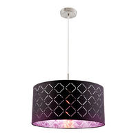 LED HÄNGELAMPE Kidal Schwarz Textil - Schwarz, Metall (40/40/140cm) - Globo Lighting