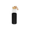 WASSERFLASCHE Silikonhülle 550 ml - Schwarz, Glas (5.5L)
