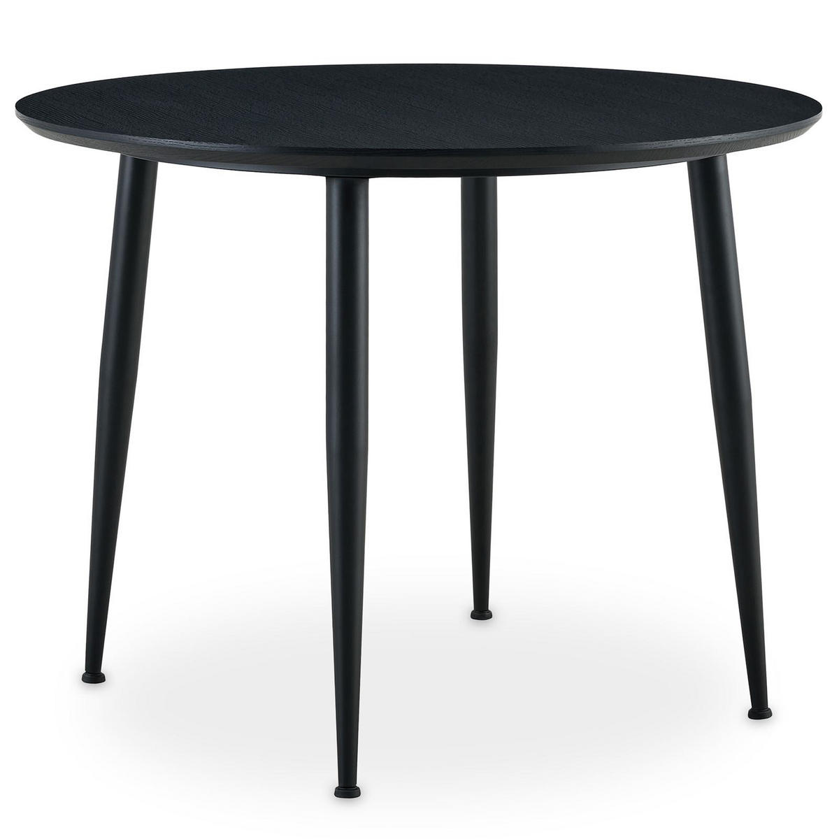 ESSTISCH NEVERS schwarz/schwarz - Schwarz, Holzwerkstoff (100/100/77cm) - IDIMEX