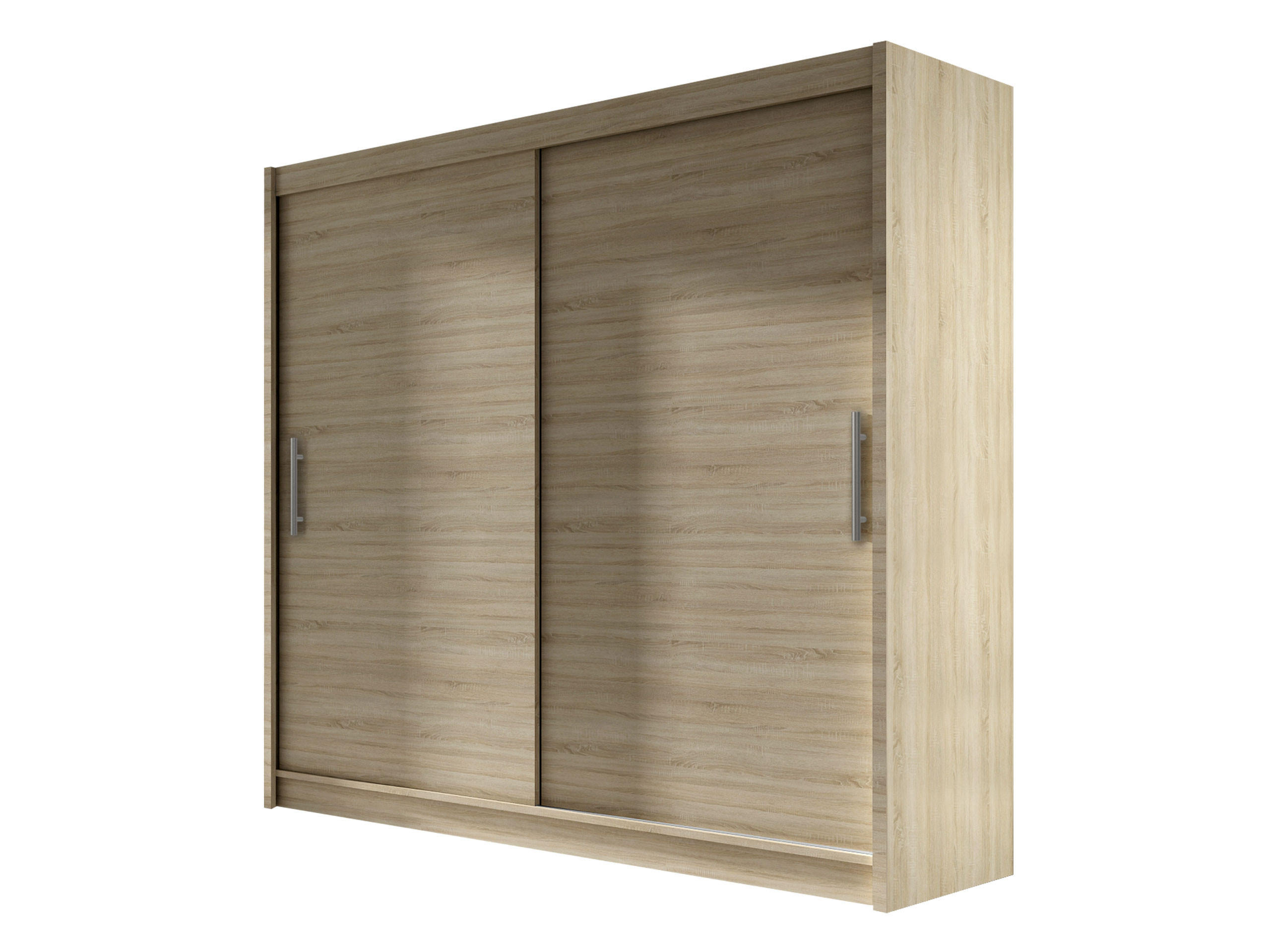 KLEIDERSCHRANK London I 180 - Silberfarben/Sonoma Eiche, Holzwerkstoff/Kunststoff (180/215/58cm) - MIRJAN24
