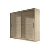 KLEIDERSCHRANK London I 180 - Silberfarben/Sonoma Eiche, Holzwerkstoff/Kunststoff (180/215/58cm) - MIRJAN24