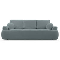 3-SITZER SOFA Barletto Grau Bouclé - Schwarz/Grau, Holz/Textil (248/94/110cm) - Selsey