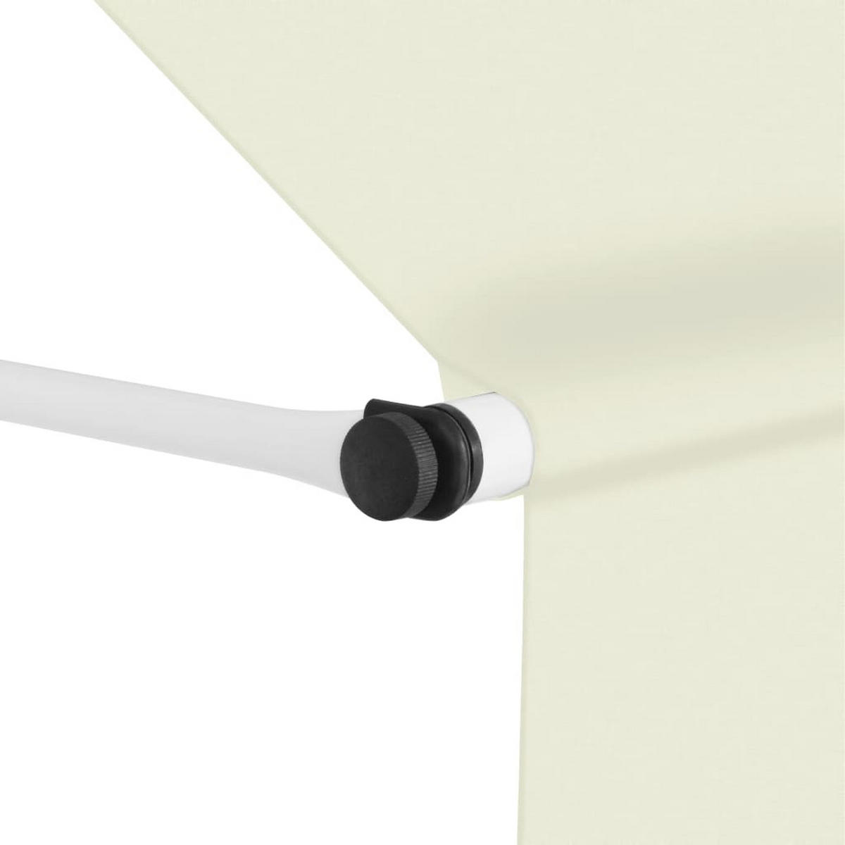 EINZIEHBARE Markise Handbetrieben 400 cm Cremeweiß - Creme, Textil (400/1/1cm) - furnicato