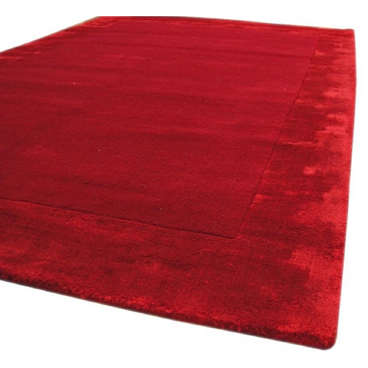 TEPPICH Handgetufteter aus reiner Wolle TOSCA Rot 160 x 230 cm - Rot, Naturmaterialien (160/230cm) - Novatrend