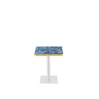 BARTISCH 60/60/74 cm mit Marmor-Optik DE-40028 Blau - Blau, Metall (60/60/74cm) - ComfortXL