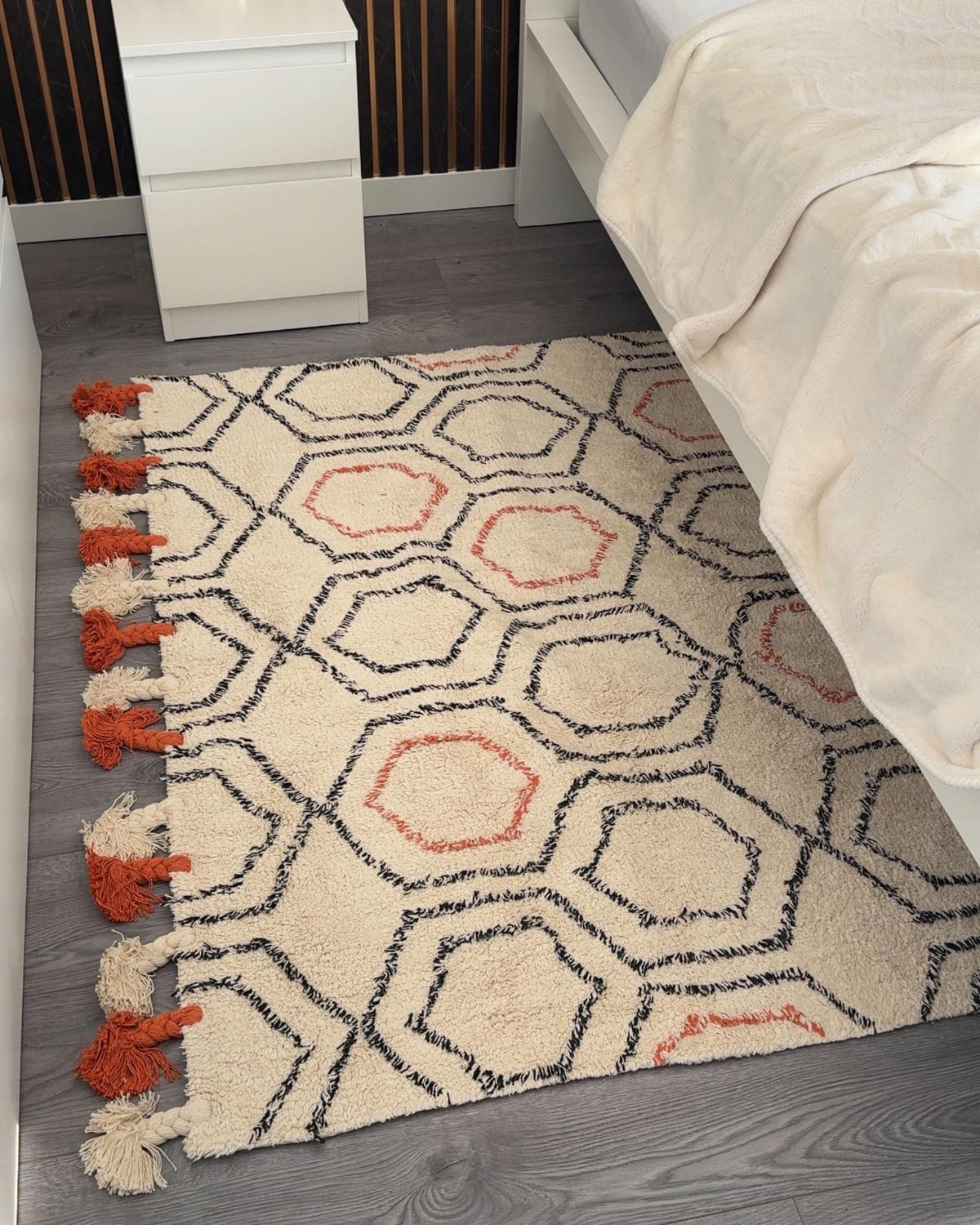 COVOR CU FIR SCURT Hajipur 200/140 cm - bej, material textil (140/200cm) - Beliani