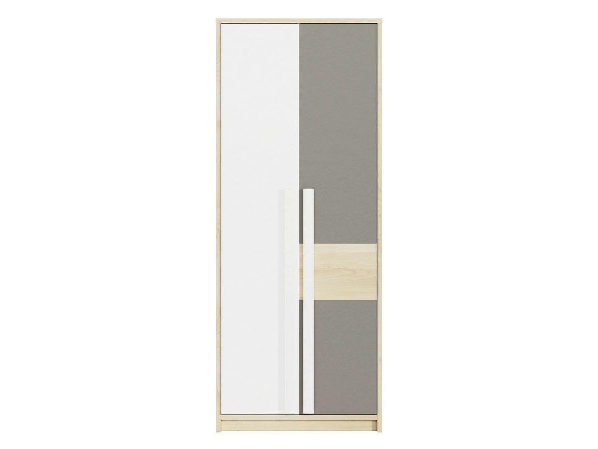 KLEIDERSCHRANK – DROP 0201 – 80 cm – Drop – Weiß - Weiß, Holzwerkstoff (80/199/55cm) - hi-markt