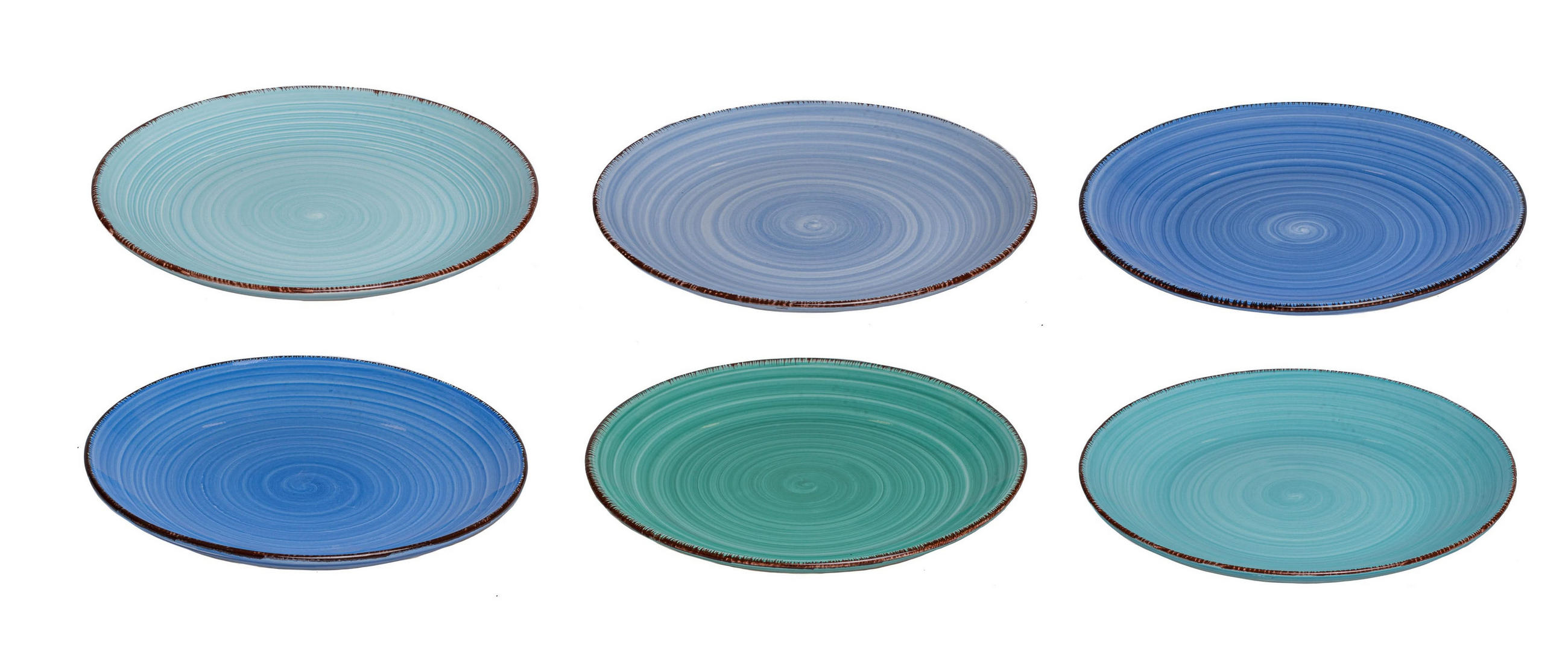 FRÜHSTÜCKTELLER / Dessertteller Delice Blau ø 19 cm - 6 Stück - Blau, Keramik (19cm) - Cookinglife