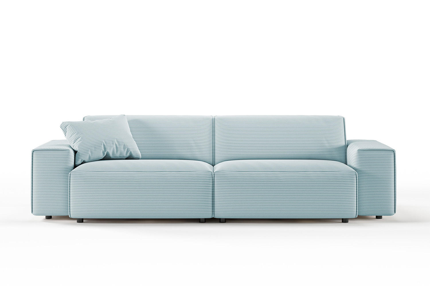 Kawola Sofa Hellblau 256x71x101 cm