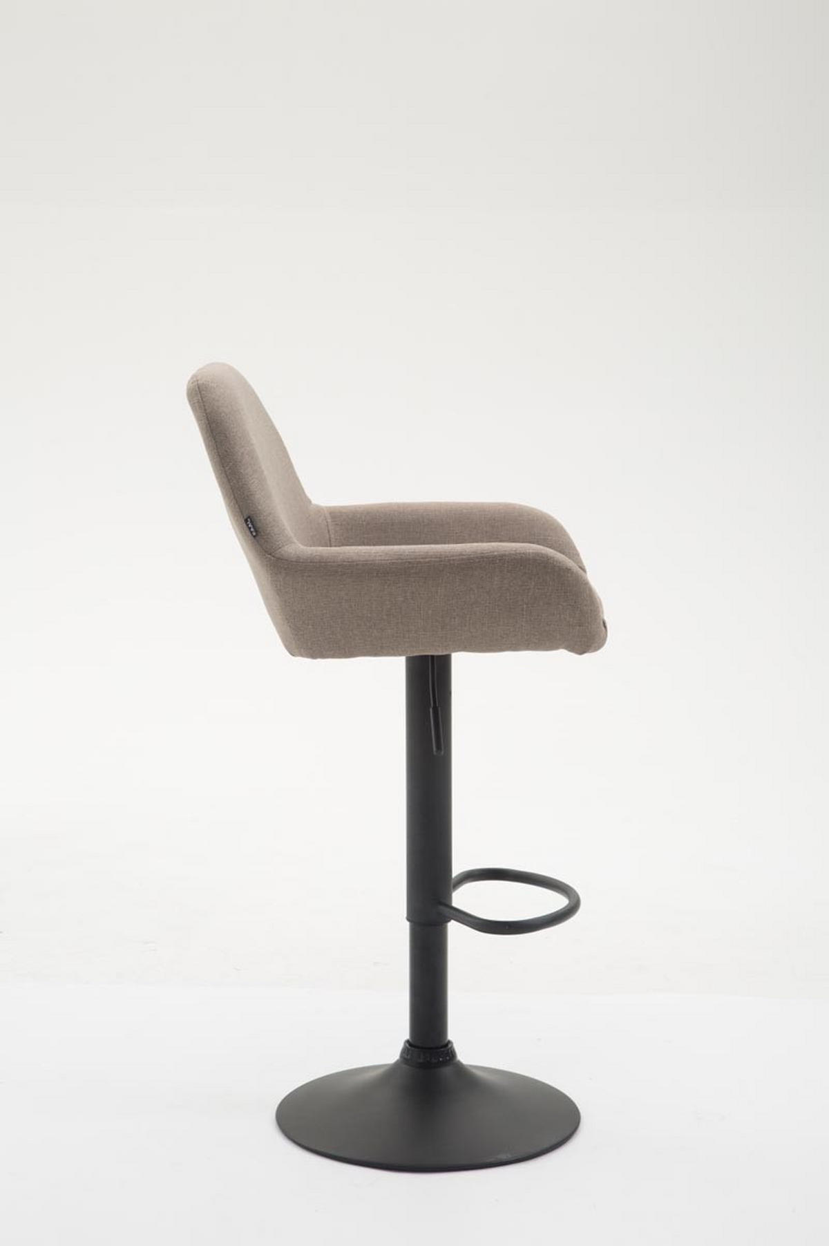 BARHOCKER Stoff taupe - Taupe/Schwarz, Textil/Metall (51/89/52cm) - CLP