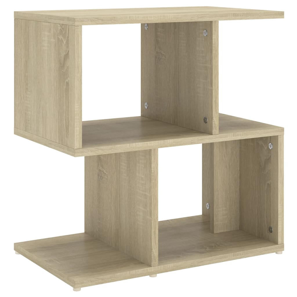NACHTTISCH mit offenen Fächern 50/30/51,5 cm aus Holzwerkstoff in Sonoma-Eiche Dekor - Sonoma Eiche, Holz (50/51.5/30cm) - vidaXL