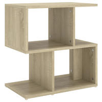 NACHTTISCH mit offenen Fächern 50/30/51,5 cm aus Holzwerkstoff in Sonoma-Eiche Dekor - Sonoma Eiche, Holz (50/51.5/30cm) - vidaXL