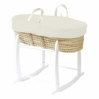 BABYTRAGEKORB mit weißem Gestell natur - Ecru, Naturmaterialien (29/78cm) - Premiers Moments