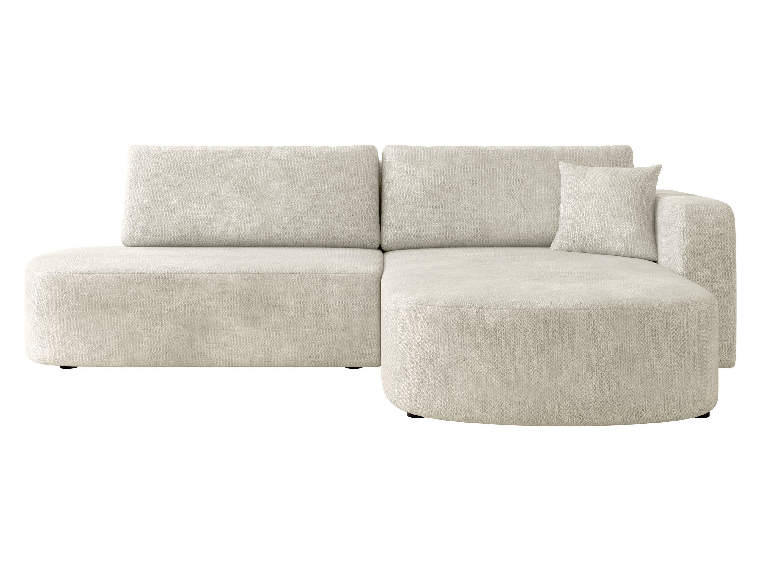 ECKSOFA Zerte, Seite: Rechts - Beige/Schwarz, Holz/Kunststoff (252/175cm) - MIRJAN24