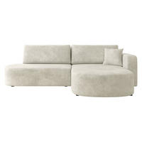 ECKSOFA Zerte, Seite: Rechts - Beige/Schwarz, Holz/Kunststoff (252/175cm) - MIRJAN24