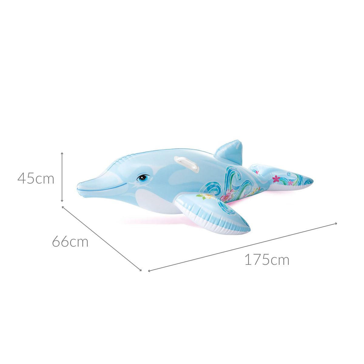 SCHWIMMTIER Delfin - Blau, Kunststoff (66/45/175cm)